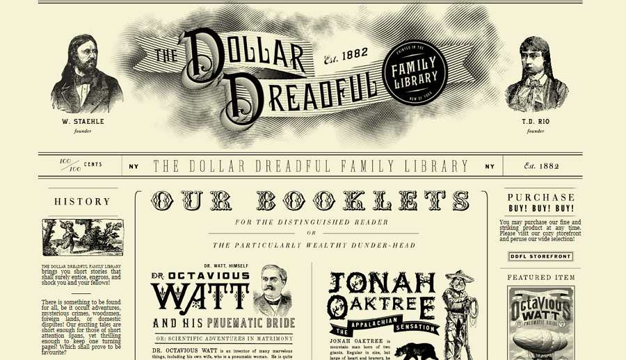 Vintage Retro Styles in Web Design Example 1