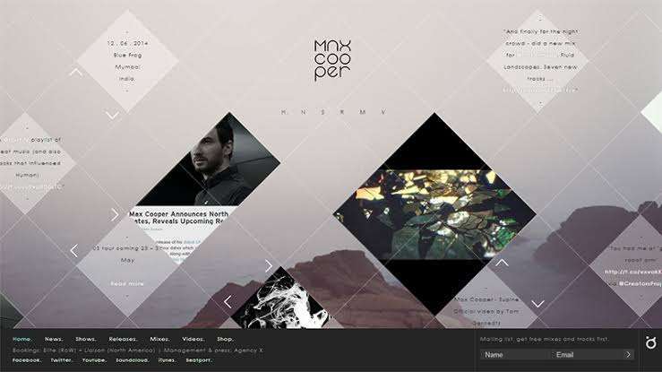 Abstract Shapes in Website Design Example 3