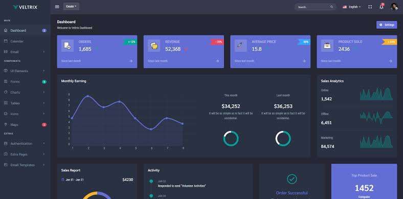 Dark Mode Web Template