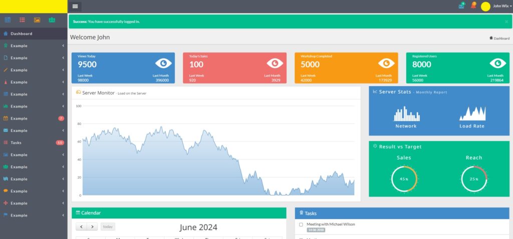 Laravel 8 Template for company software system